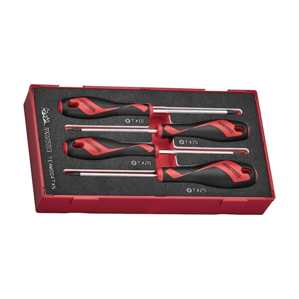 4 Piece Mixed Size Torx Tx Tip Head Screwdriver Eva Foam Set